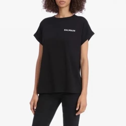 [발망]Balmain 2020 Mm/Wm Logo Cotton Short Sleeved T… - 1