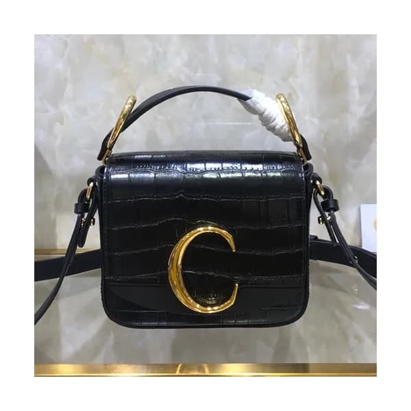 Chole 2020 C Leather Tote Shoulder Bag, 16cm - 끌로… - 1