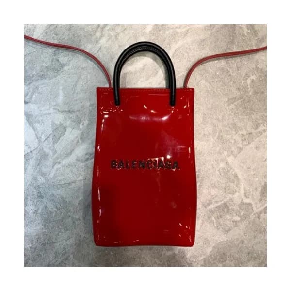 Balenciaga 2020 Leather Super Mini Tote Shoulder B… - 1