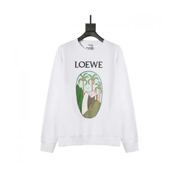 [로에베]Loewe 2020 Mens Logo Crew-neck Cotton Tshirts… - 1