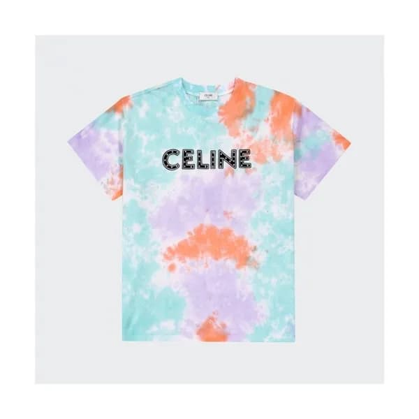 Celine 2020 Mm/Wm Hedi Slimane Logo Cotton Short S… - 1