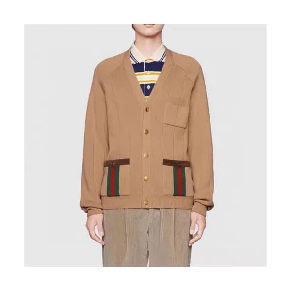 Gucci Mens Trendy V-neck Cardigan - 구찌 2020 남성 트렌디… - 1