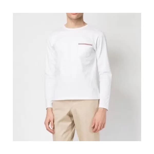 [톰브라운]Thom Browne 2021 Mens Strap Crew-neck Cotton… - 1