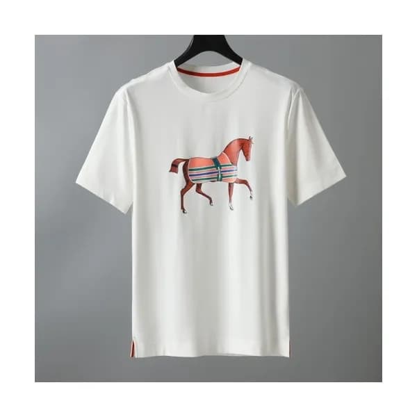 [에르메스]Hermes 2021 Mens Crew-neck Short Sleeved Tsh… - 1