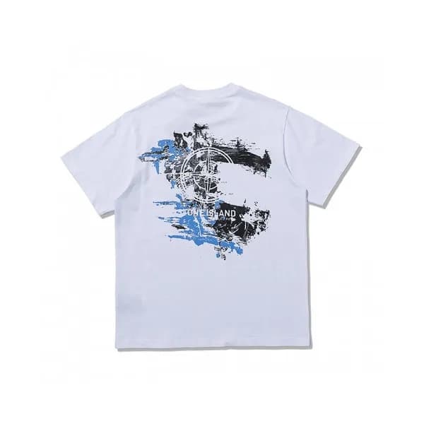 Stone Island Mens Crew-neck Cotton Short Sleeved … - 1