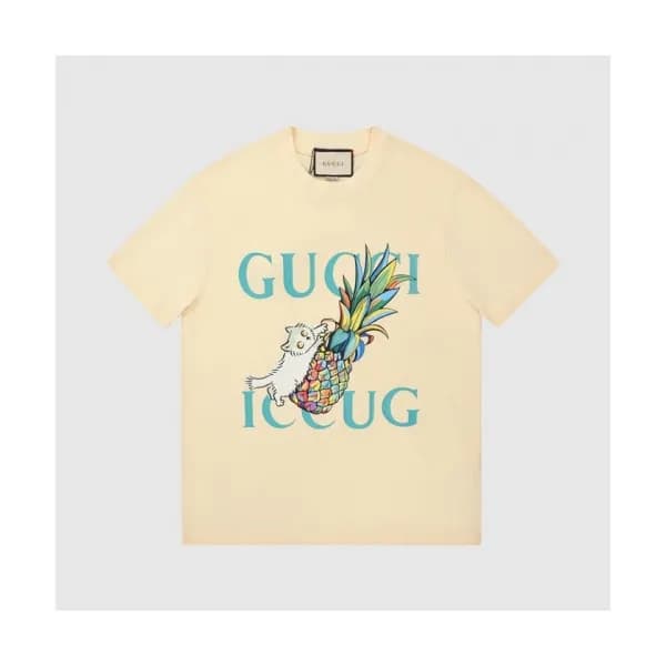 Gucci Mm/Wm Logo Short Sleeved Tshirts Ivory - 구찌… - 1