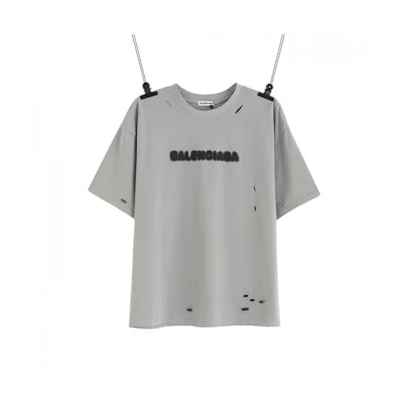 Balenciaga Mm/Wm Logo Cotton Short Sleeved Tshirt… - 1