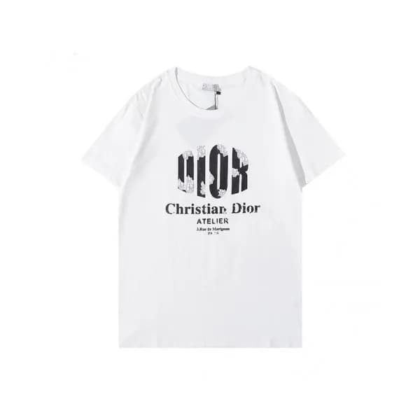 Dior Mm/Wm Casual Crew-neck Short Sleeved Tshirts… - 1