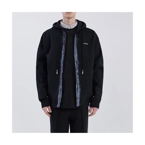 ADER Mens Minimal Cotton Hoodie Black - ADER 2021… - 1