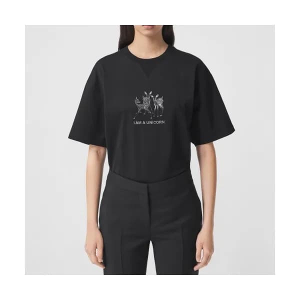 Burberry Mm/Wm Logo Cotton Short Sleeved Tshirts … - 1
