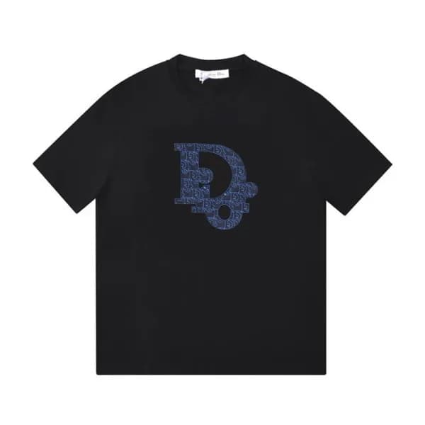 디올 남성 크루넥 블랙 반팔티 - Mens Black Tshirts - dio01690x - 1