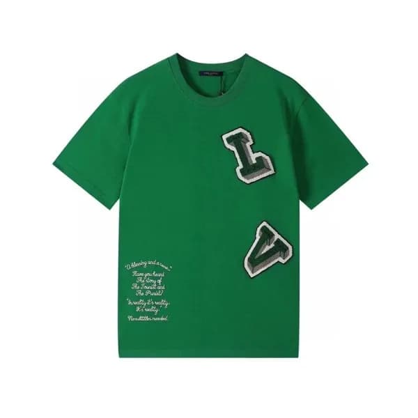 루이비통 남성 크루넥 그린 반팔티 - Mens Green Tshirts - lou03974… - 1