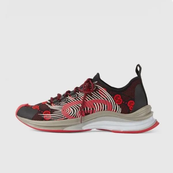 구찌 남성 트렌디 레드 스니커즈 - Mens Red Sneakers - guc04772X - 1