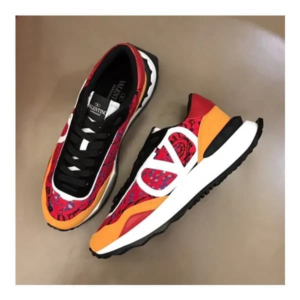 발렌티노 남/녀 트렌디 레드 스니커즈 - Unisex Red Sneakers - val02… - 1