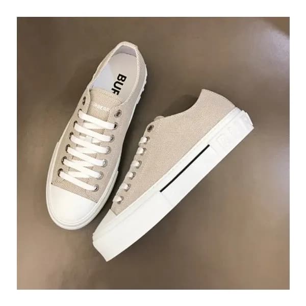 버버리 남성 빈티지 베이지 스니커즈 - Mens Beige Sneakers - bur044… - 1