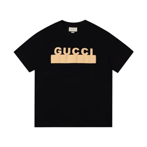 구찌 남/녀 블랙 크루넥 반팔티 - Unisex Black Tshirts - guc0512… - 1