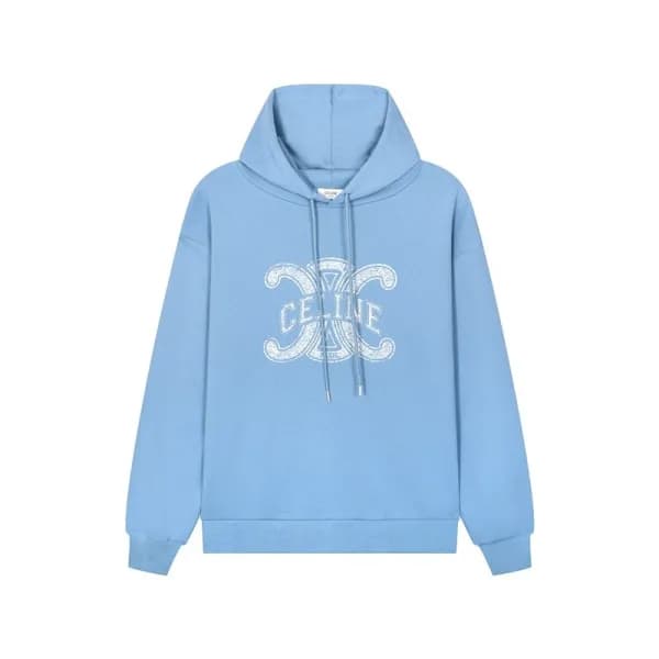 셀린느 남성 캐쥬얼 블루 후드티 - Mens Blue Hoodie - cel0500x - 1