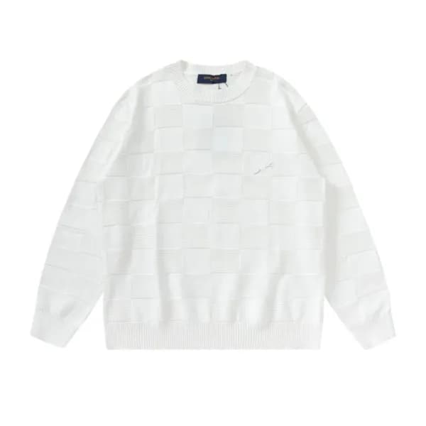 루이비통 남성 모던 화이트 니트 - Louis vuitton Mens White Sweat… - 1