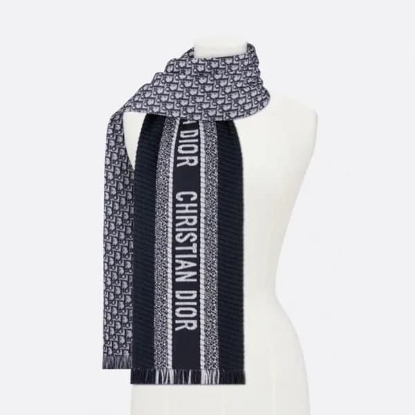 디올 남성 네이비 머플러 - Dior Mens Navy Muffler - di163x - 1