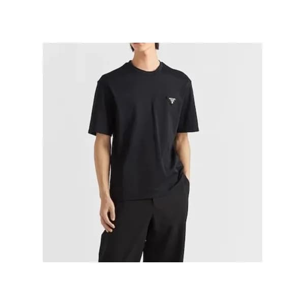 프라다 남성 크루넥 블랙 반팔티 - Prada Mens Black Tshirts - pr5… - 1