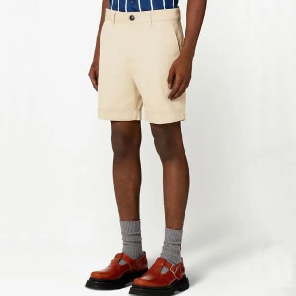 아미 남성 화이트 반바지 - Ami Mens White Half-pants - am02x - 1