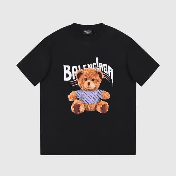 버버리 남성 블랙 크루넥 반팔티 - Burberry Mens Black Short Slee… - 1