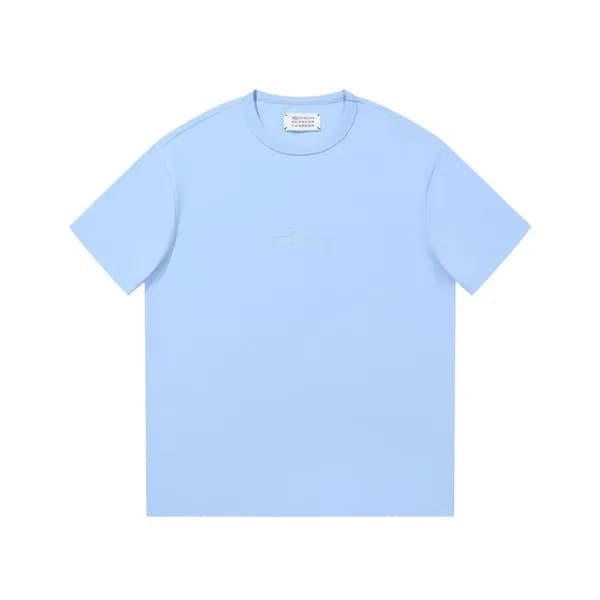 메종마르지엘라 남/녀 크루넥 블루 반팔티 - Maison Margiela Unisex Bl… - 1