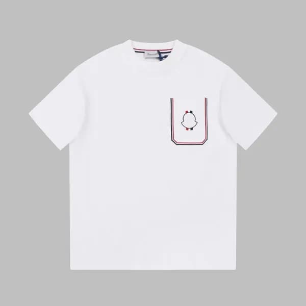 몽클레어 남성 화이트 크루넥 반팔티 - Moncler Mens White Tshirts -… - 1