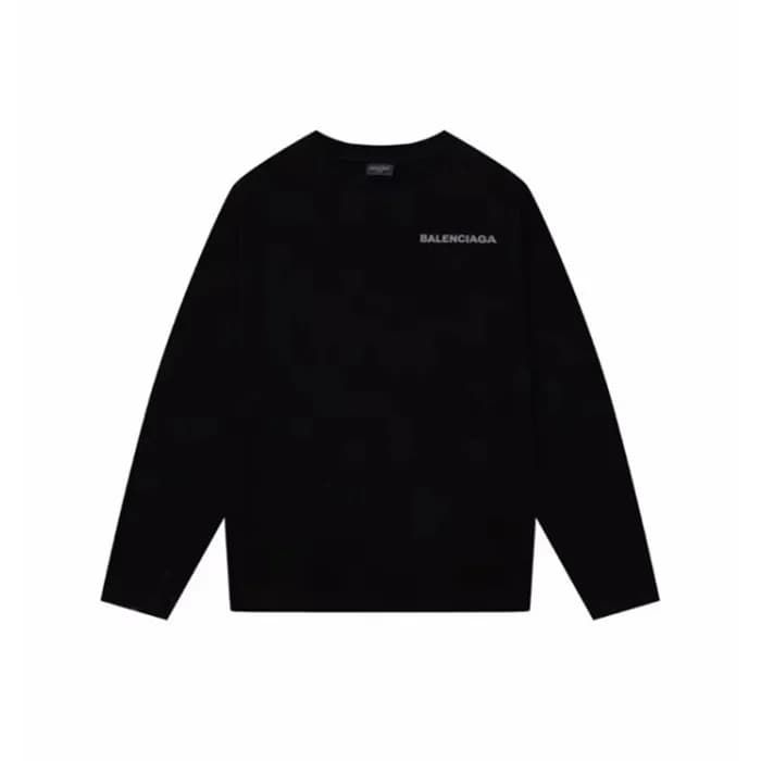 발렌시아가 남성 블랙 맨투맨 - Balenciaga Mens Black Tshirts - … - 1