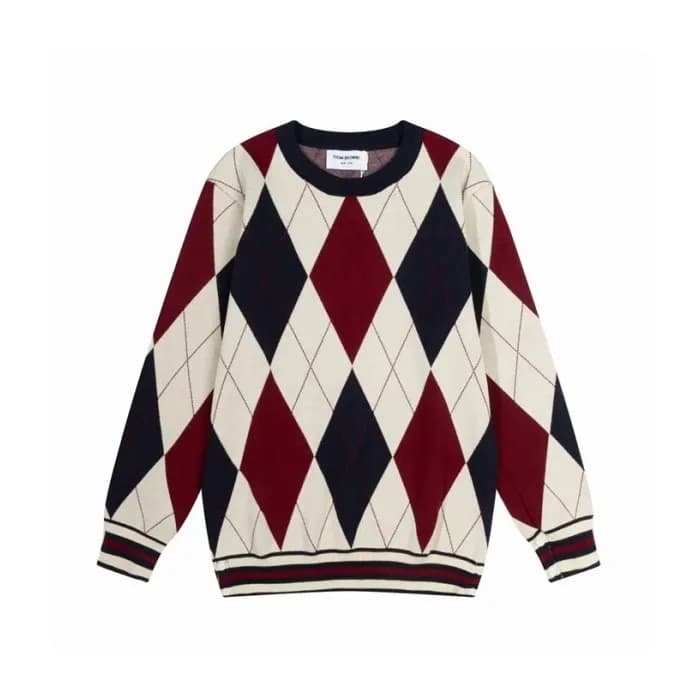 톰브라운 남성 아이보리 니트 - Thom Browne Mens Ivory Knits - t… - 1