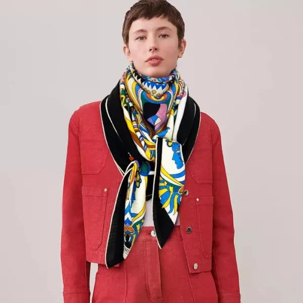 에르메스 여성 블랙 스카프 - Hermes Womens Black Scarf - he508… - 1