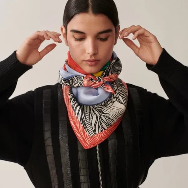 에르메스 여성 블루 스카프 - Hermes Womens Blue Scarf - acc225… - 1