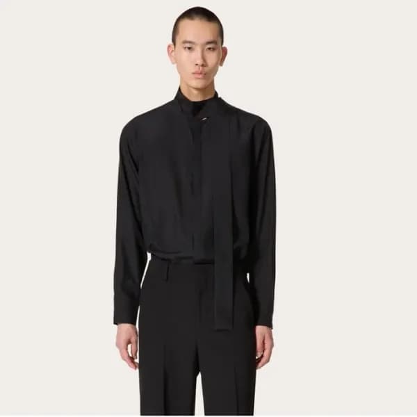 발렌티노 남성 블랙 셔츠 - Valentino Mens Black Shirts - vac2… - 1