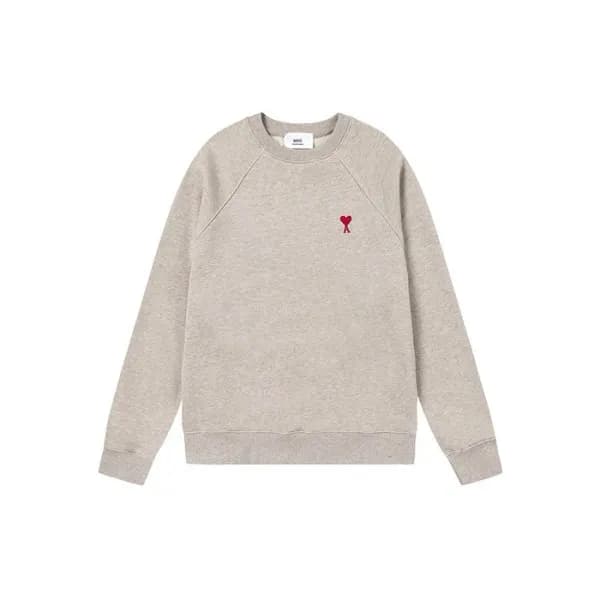 아미 남성 베이지 맨투맨 - Ami Mens Beige Tshirts - amc2136x - 1