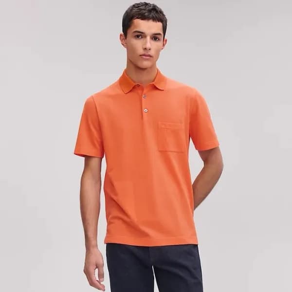 에르메스 남성 폴로 반팔티 - Hermes Mens Polo Tshirt - hec5220… - 1