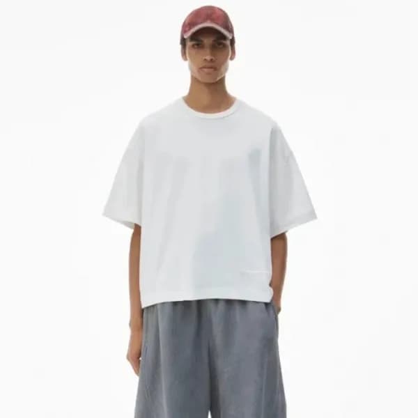 알렉산더왕 남성 라운드 반팔티 - Alexander wang Mens Round Tshir… - 1