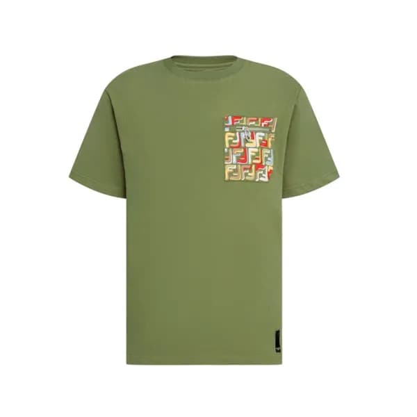 펜디 남성 라운드 반팔 티셔츠 - Fendi Mens Round Tshirt - fec54… - 1