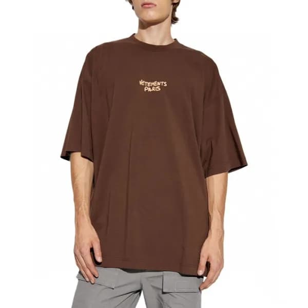 베트멍 남/녀 라운드 반팔 티셔츠 - Vetements Unisex Oversize Tsh… - 1