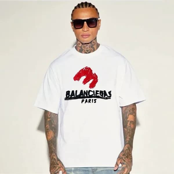 발렌시아가 남성 라운드 반팔 티셔츠 - Balenciaga Mens Round Tshirt… - 1