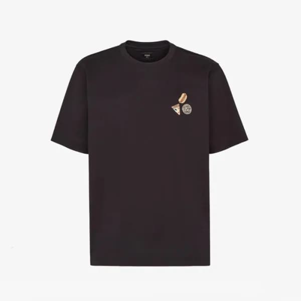 펜디 남성 라운드 반팔 티셔츠 - Fendi Mens Round Tshirt - fec74… - 1