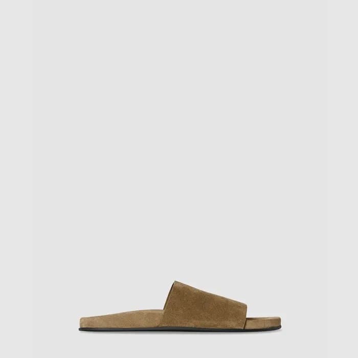 더 로우 여성 스웨이드 슬라이드 - The Row Womens Suede Slide - t… - 1