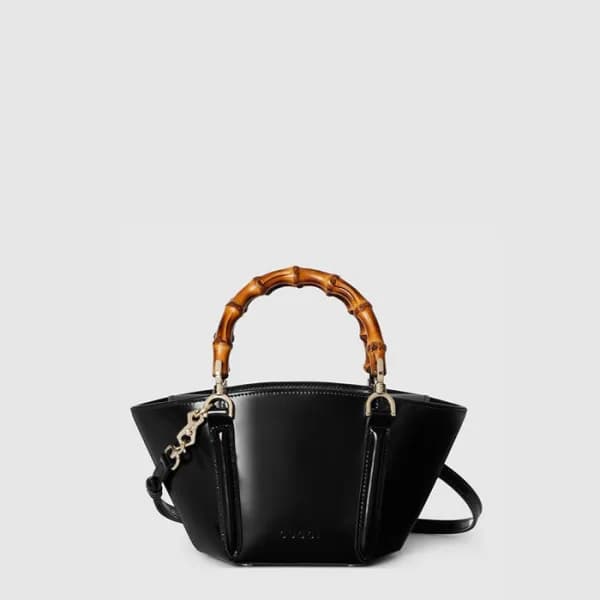 구찌 여성 뱀부 탑 핸들 미니 토트백 - Gucci Womens Bamboo Top Han… - 1