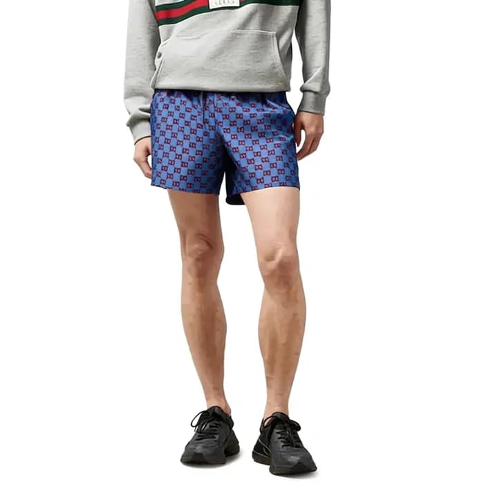 구찌 남성 GG 로고 스윔 쇼츠 - Gucci Mens GG Logo Swim Shorts… - 1