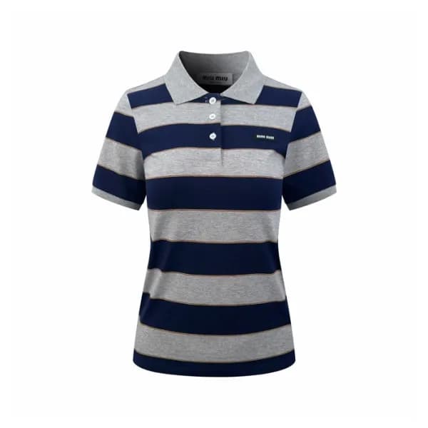 미우미우 여성 폴로 티셔츠 - Miumiu Womens Polo Tshirt - mic14… - 1