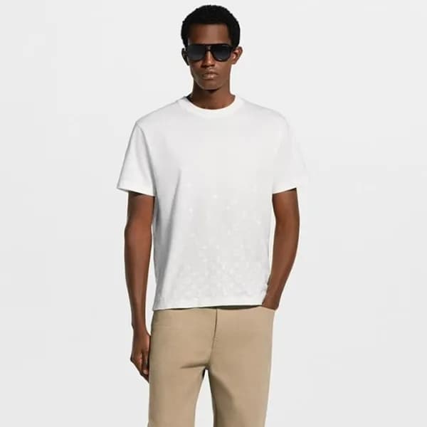 루이비통 남성 라운드 반팔티 - Louis vuitton Mens Short-sleeved… - 1