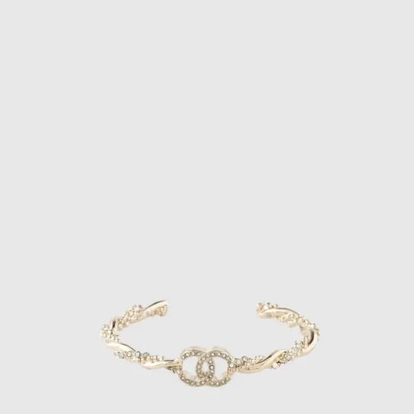 샤넬 여성 크리스탈 골드 커프 - Chanel Womens Crystal Gold Cuff… - 1