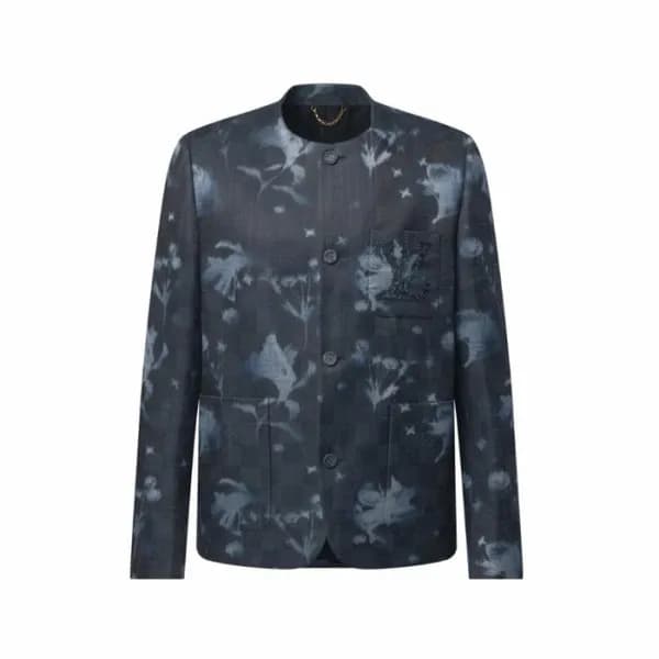 루이비통 남성 칼라리스 재킷 - Louis vuitton Mens Embellished Collarless Jacket - lvc16660x - 1