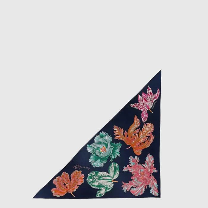 에르메스 여성 튤립포마니 자이언트 트라이앵글 스카프 - Hermes Womens Tulipomanie Giant Triangle Scarf - acc8811x - 1
