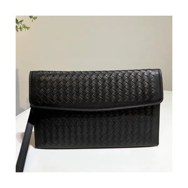 Bottega Veneta Leather Black Hand Bag,25cm - 보테가 베… - 1