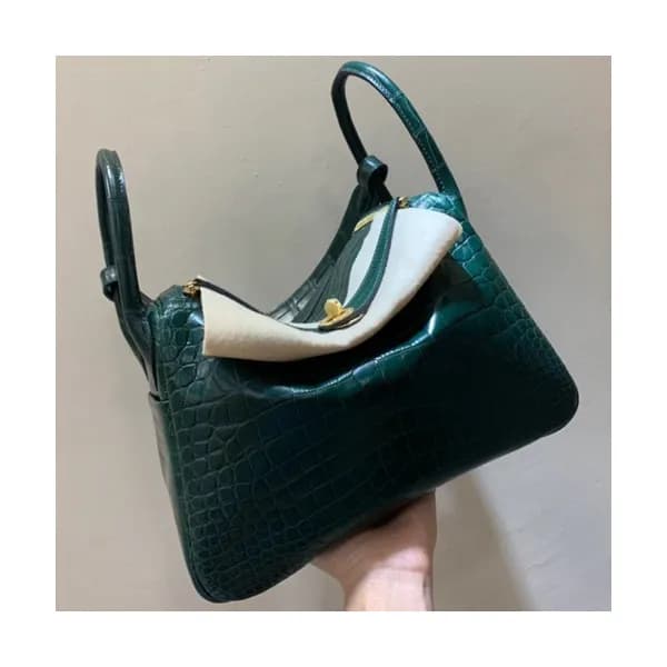 Hermes Lindy Crocodile Leather Tote Shoulder Bag ,… - 1